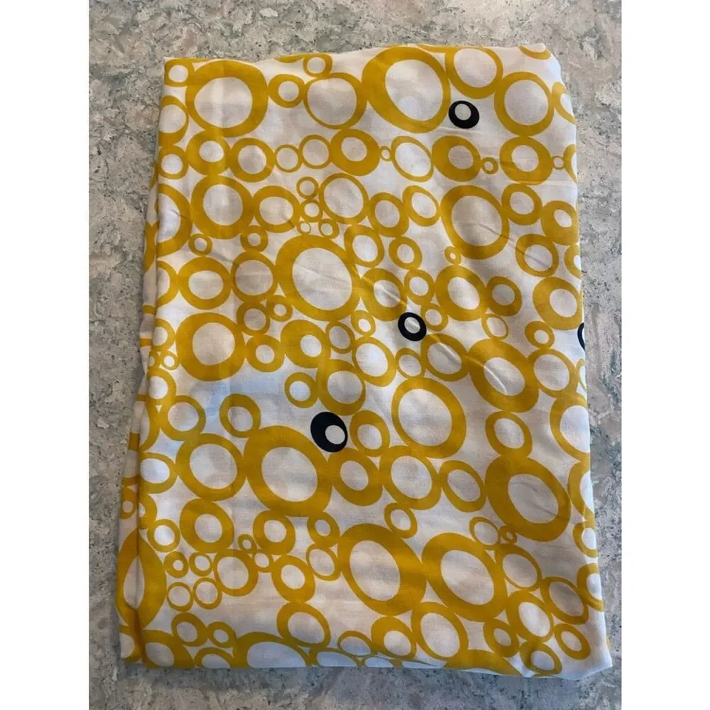 IKEA Yellow and White Circle Print Bed Duvet Cover